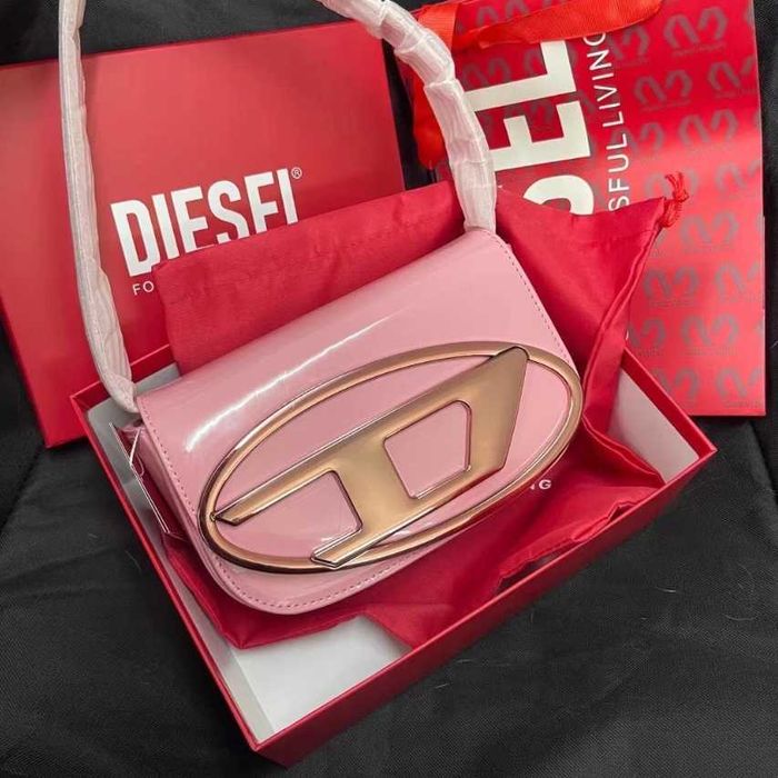 Geantă Diesel 1DR Roz din Piele Lăcuită