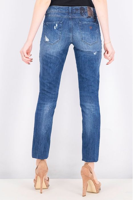 Jeans, blugi skinny cu talie joasa Guess Starlet, albastru, mărimea 24