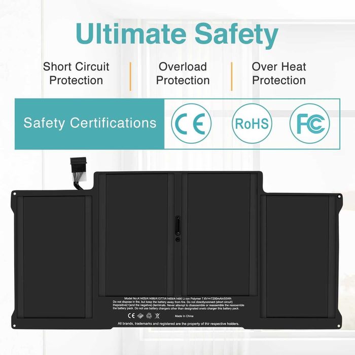 A1405 батерия за Mac Book Air 13-инчов A1377 A1466 A1496 A1369