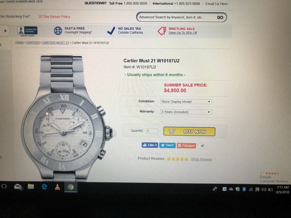 Ceas Cartier Chronoscoph 21