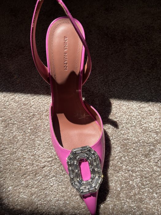 Pantofi stiletto Amina Muaddi - slingback, piele naturala NOI