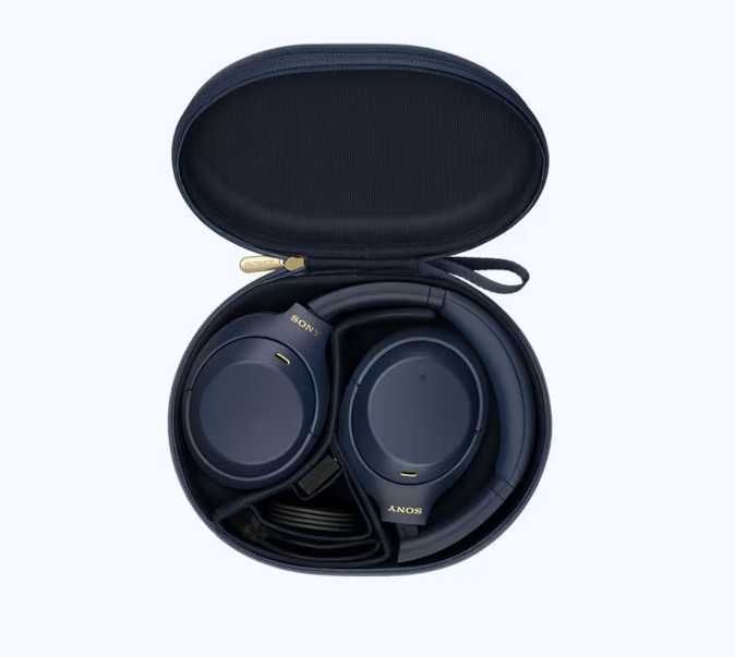 NOU - Casti Over the Ear Sony WH-1000XM4B, Wireless, Bluetooth, Noise cancelling, Microfon, Albastru Moonlit