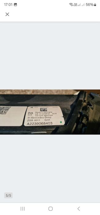 Far dreapta complect mercedes  w223