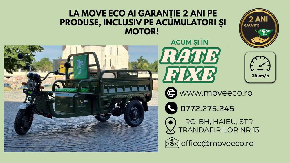 NOU - Triciclu electric MoveEco omologat 45 km/h md.2026
