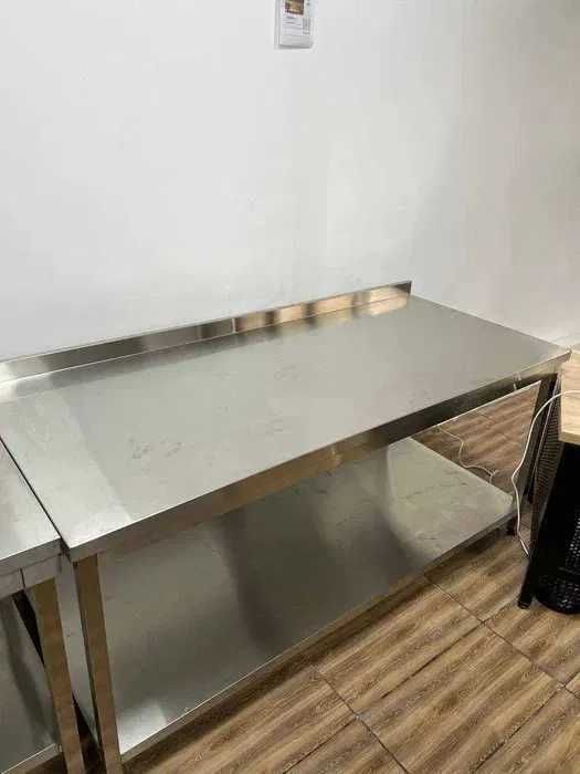 Стол разделочный, стеллаж кухонный,полки из нержавеющей стали для кафе