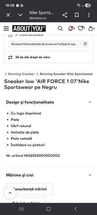 Sneaker low 'AIR FORCE 1 07'Nike Sportswear
