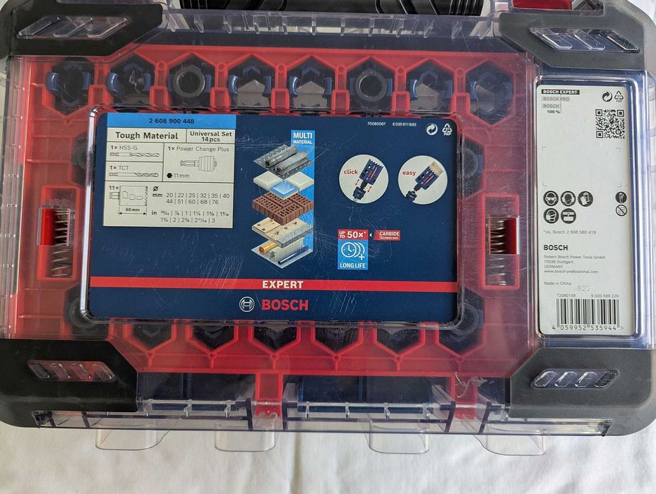 Set carote carbura Bosch Expert ToughMaterial 20-76 mm 14 piese