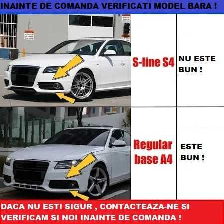 Grila proiector AUDI A4 B8 2008-2011 NEAGRA