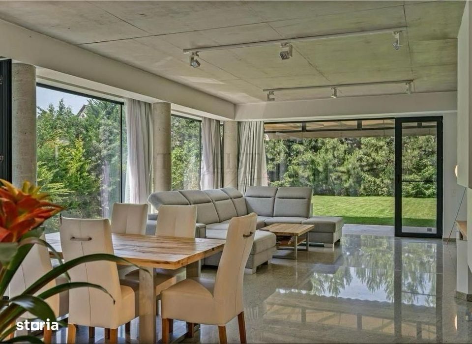 Furnished equipped G+2 villa built 2014 5 terraces 700sqm plot Pipera