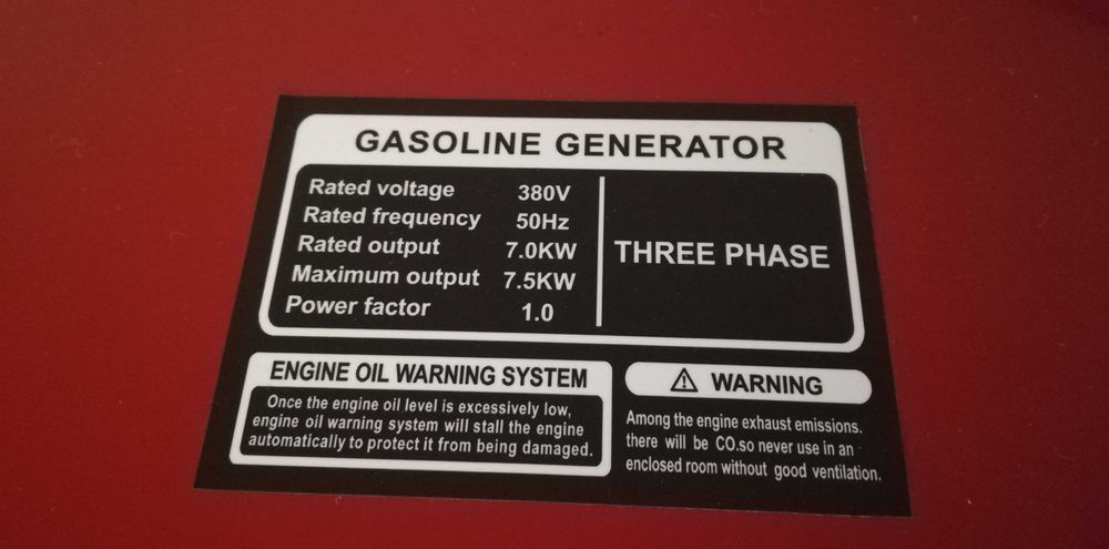 7.5 kw Трифазен / Монофазен Бензинов генератор за ток с ел стартер