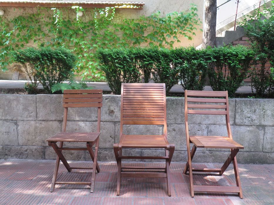 Скандинавски сгъваем стол, тиково дърво