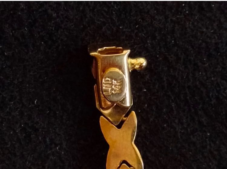 Италианска златна гривна ,17 см ,585/14к.