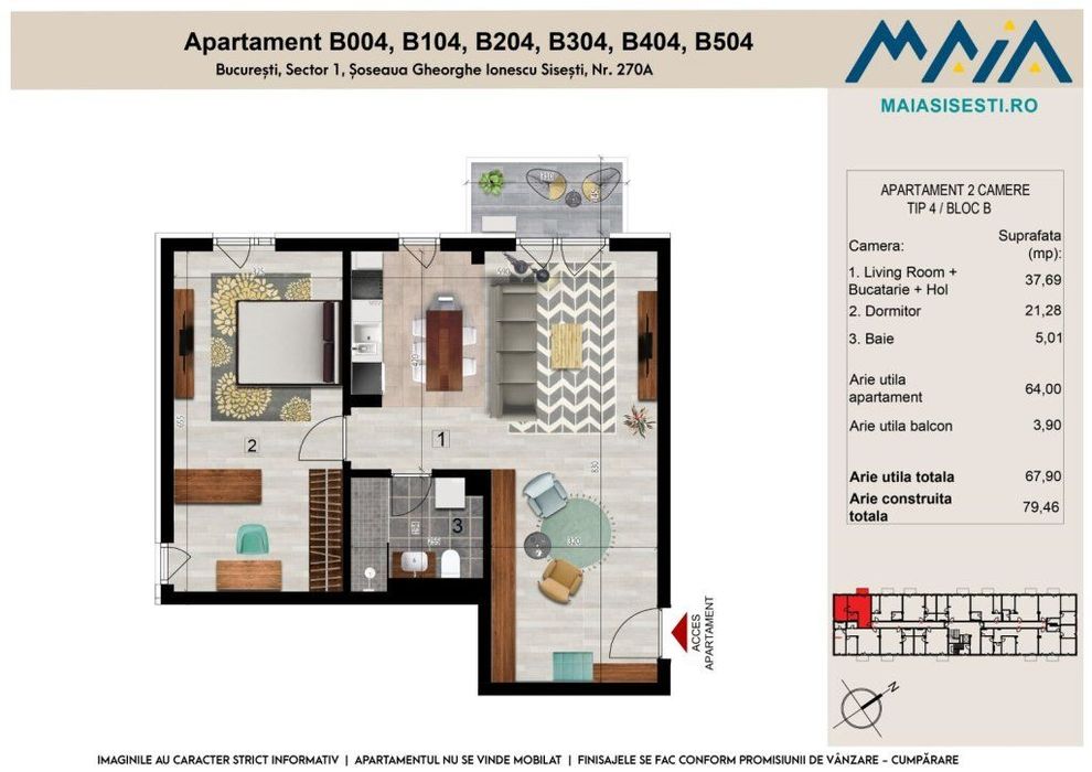 2 Camere | Finisaje Premium | Baneasa | Langa Metrou Straulesti — fotografia 3