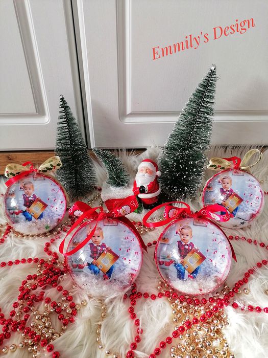 Коледни топки със снимка