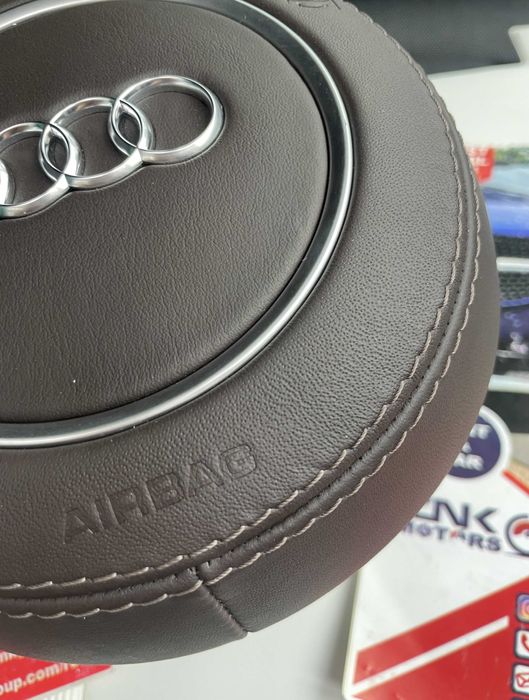 Audi A8 S8 A6 S6 airbag volan S cusut in piele MOKKA BRAUN -maro