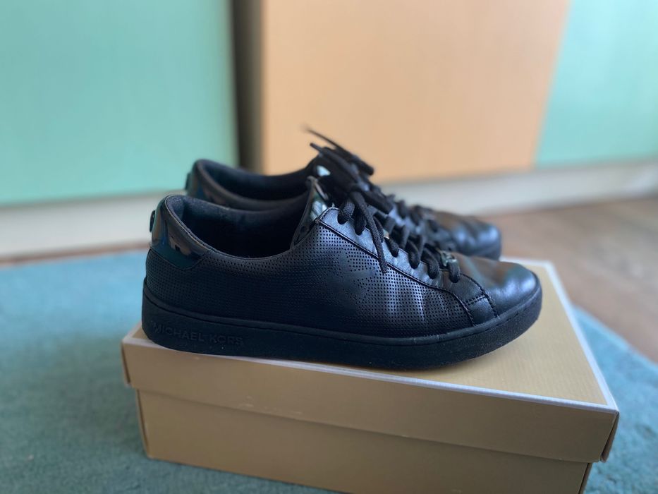 Черни Кецове Michael Kors, кожени, номер IT 38, US8M, носени