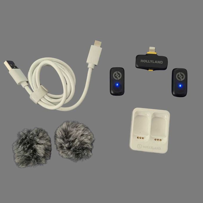 Hollyland LARK A1 Mini Duo Microfon Wireless RX + 2 TX Lightning Space Gray