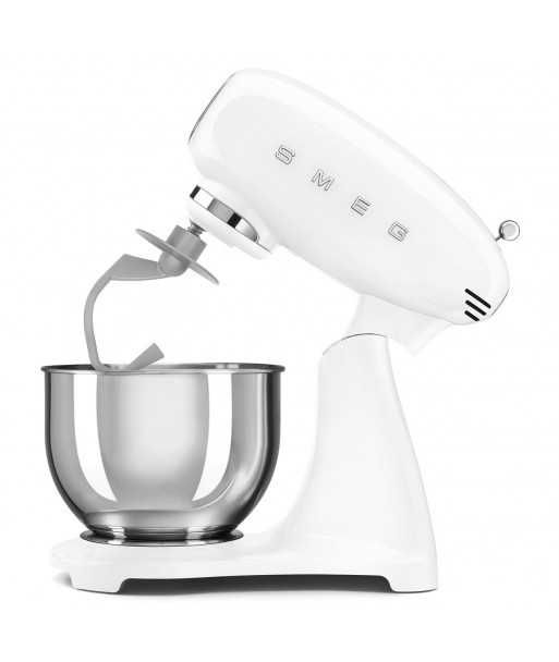 Mixer cu bol Smeg SMF03WHEU, 800W, 4,8 L, 10 viteze, Alb