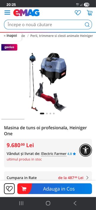 Masina de tuns oi profesionala, Heiniger One