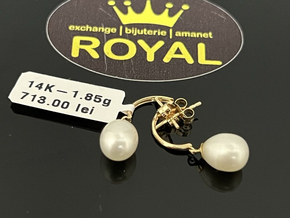 Bijuteria Royal CB : Cercei dama aur 14K  1,85 grame
