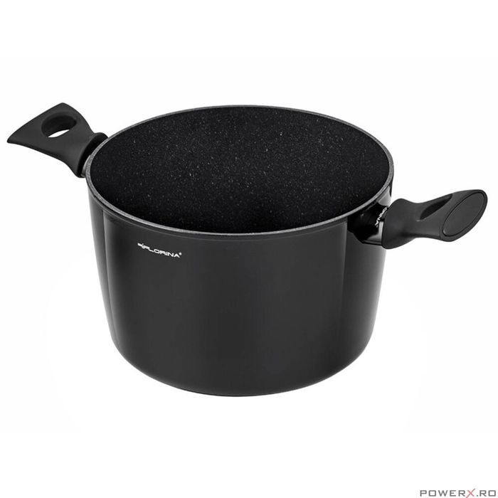 Oala cu capac din aluminiu forjat, strat antiaderent care previne