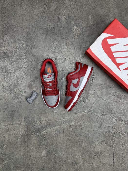 Nike Dunk Low Retro Medium Grey Varsity Red UNLV