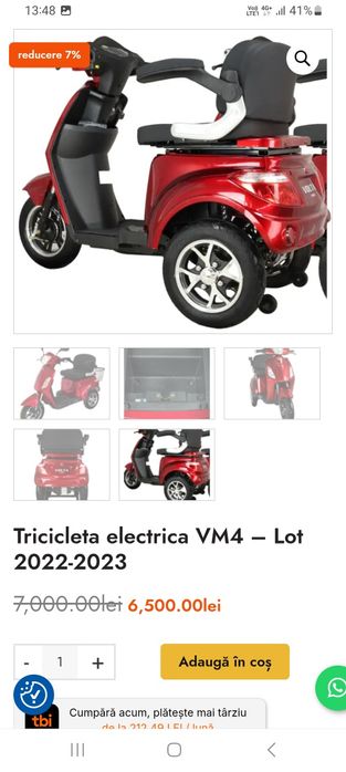 Triciclur electric fără permis