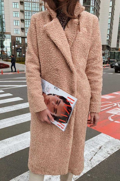 Шуба "Тедди" бежевая