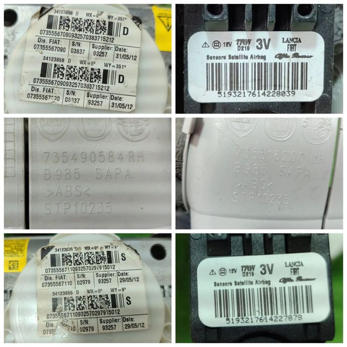 CENTURA SIGURANTA FATA DREAPTA  FIAT 500 2007-2021 COD OEM 34123856D / 34123855D / 735490584 / 735516200  (5G2)
