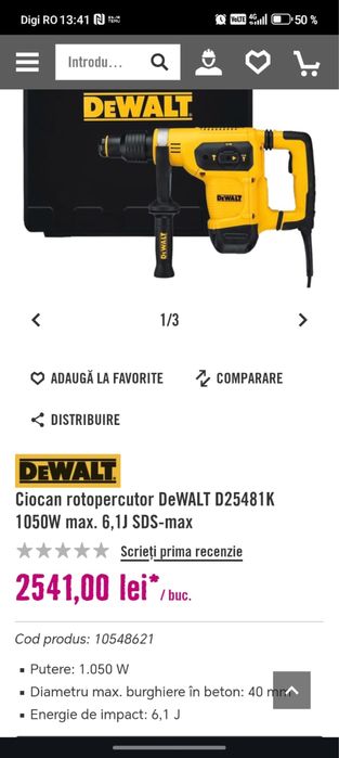 Ciocan rotopercutor DeWalt