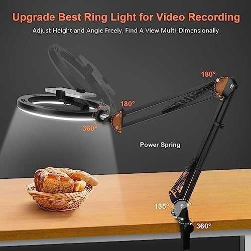 Нова Пръстеновидна Светлина 3 Цвята + Стойка за Телефон Стрийминг