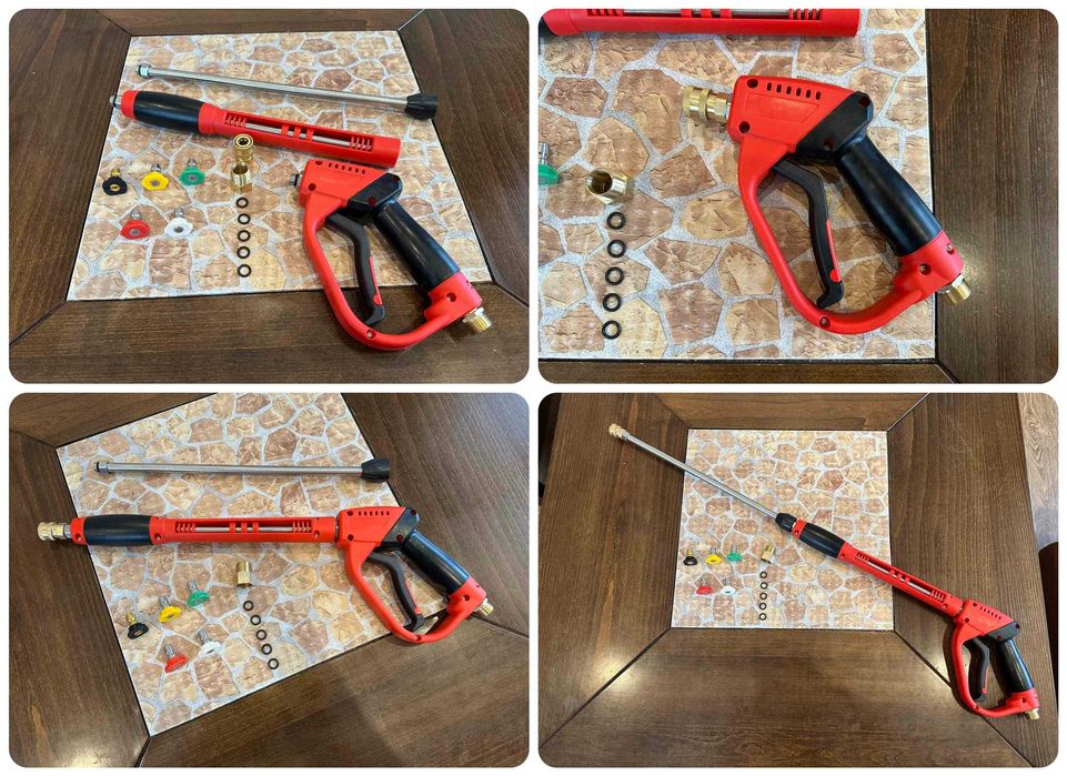 Пистолет за водоструйка съвместим с всички видове водоструйки и парост