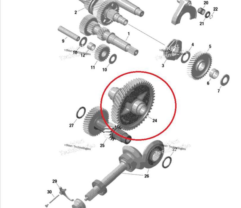 НОВ 48 Зъба задвижваща предавка за скорости 2017-25 Can-Am Maverick X3