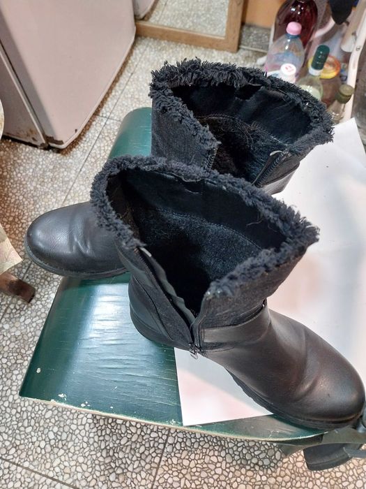 Продавам зимни кожени ботуши 38 номер