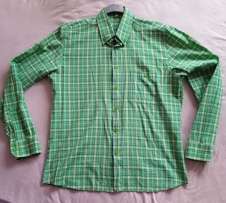 КАТО НОВА M/40 ЕФЕКТНА БЪЛГАРСКА спортно-елегантна риза BG plaid shirt