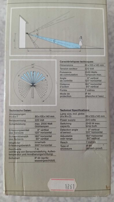 Инфрачервен Датчик за движение PIR SENSOR- STAINEL - IS 100 - 2000W - професионален
