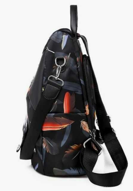 Rucsac-geanta dama, Freeland B9300, Antifurt, Poliester, Multicolor