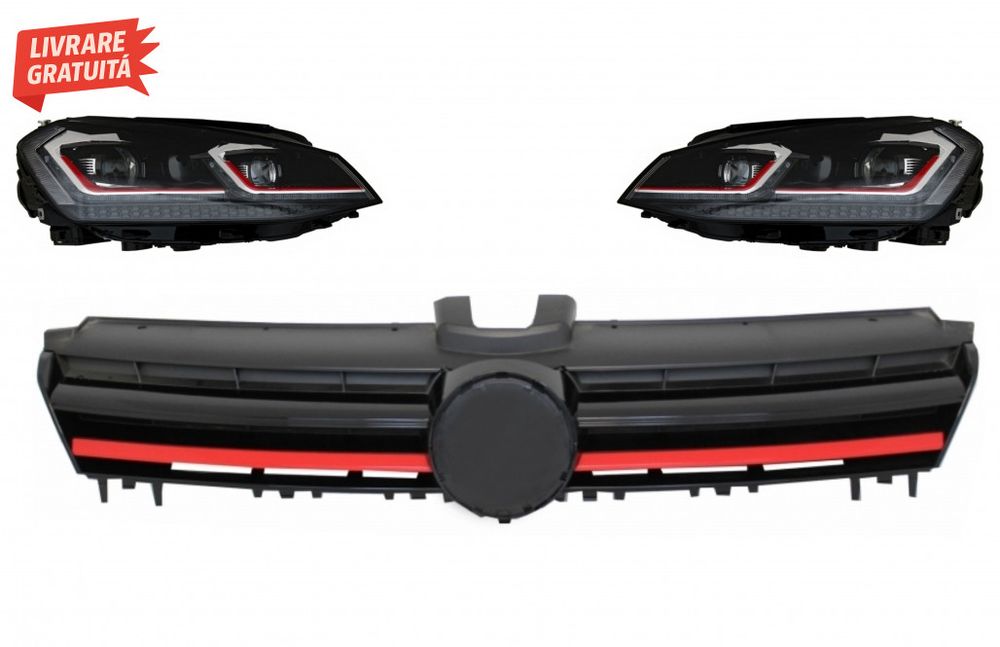 Faruri LED Bi-xenon Look VW Golf 7 VII (2012-2017) Facelift G7.5 GTI D