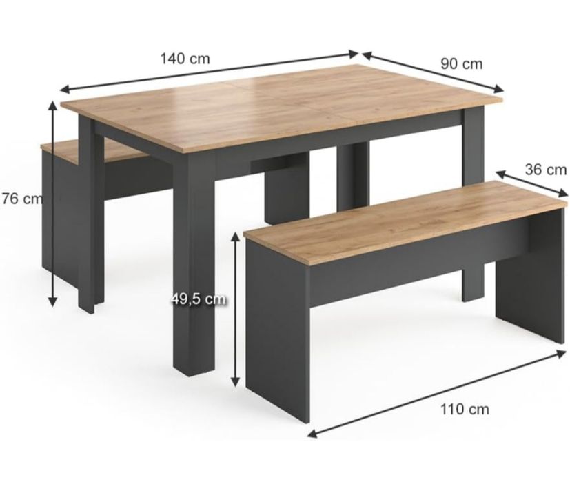 Комплект маса с две пейки Vicco 4305