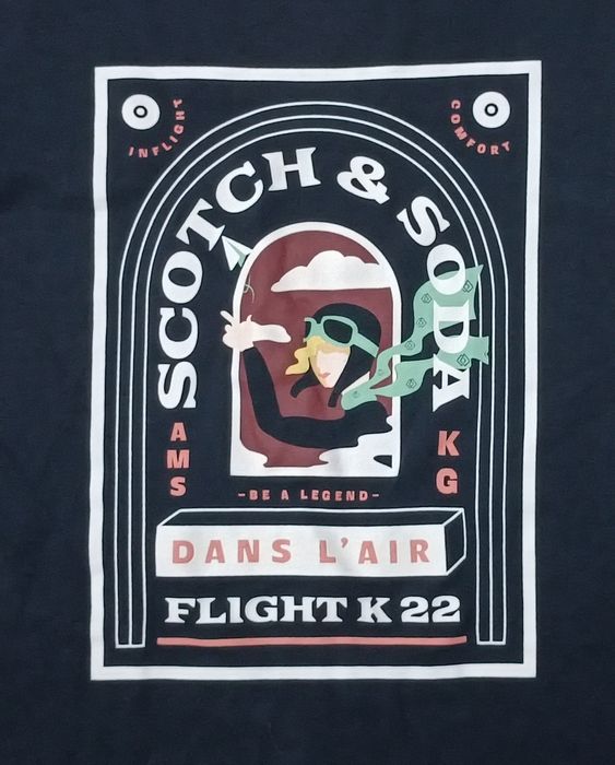 Scotch & Soda T-Shirt оригинална тениска M памучна черна фланелка