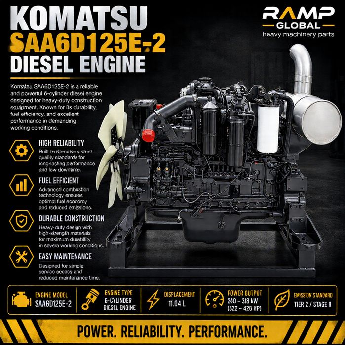 Двигатель Komatsu SAA6D125E-2