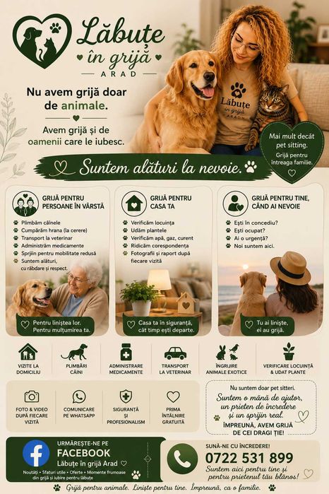 Lăbuțe în grijă Arad - îngrijirea animalelor la propriul domiciliu