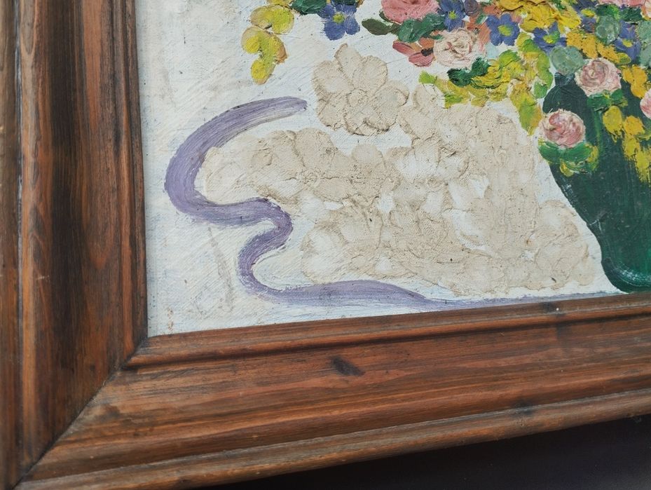 Маслена картина с подпис 1992 Ема Йончева