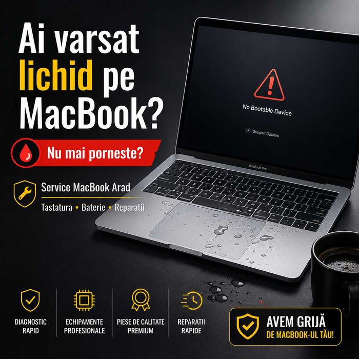 Service MacBook Arad | Inlocuire Tastatura, Baterie, Reparatii Lichid