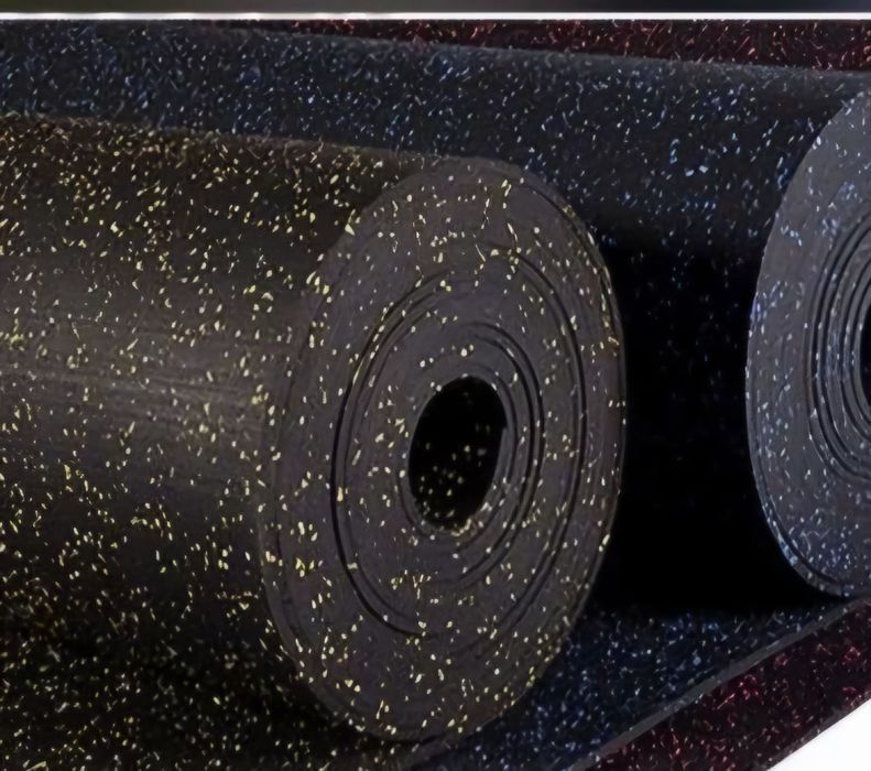 Гумена фитнес настилка на ролка + 20% EPDM, 10 мм | 12 кв.м ,жълт цвят