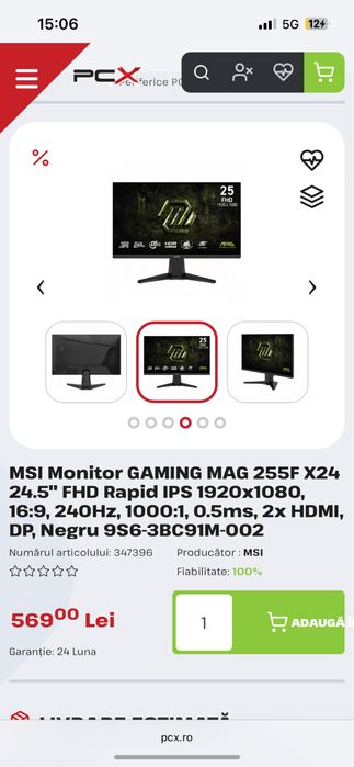 Monitor Gaming 240hz