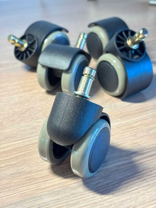 Set 5 roti cu silicon pentru scaune de birou