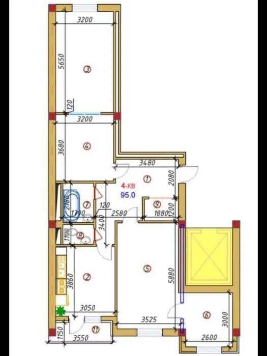 ;Nukus Avenue‼️3ком квартира 98,29м2 улНукус , Глинка ГАИ 8 роддом