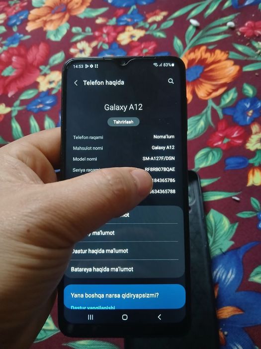 Samsung a12 xotira 64