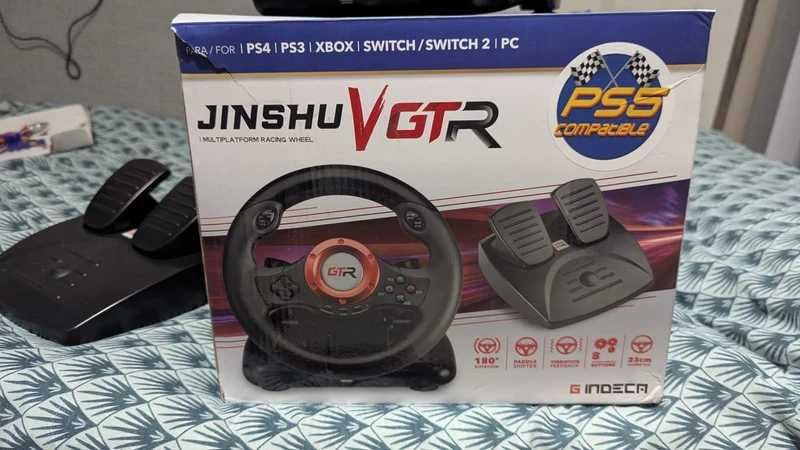 Volan Gaming Jinshu V GTR + Pedale | PS5 PS4 Xbox Switch PC | Ca nou